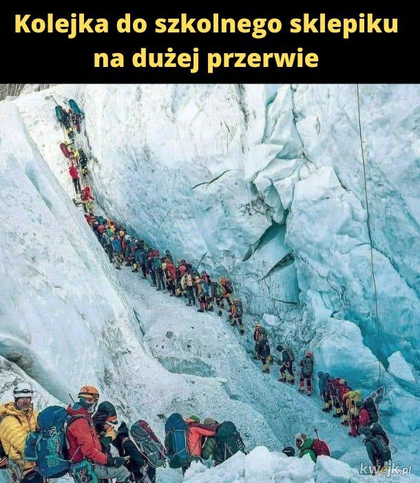 Kolejka na Mont Everest.