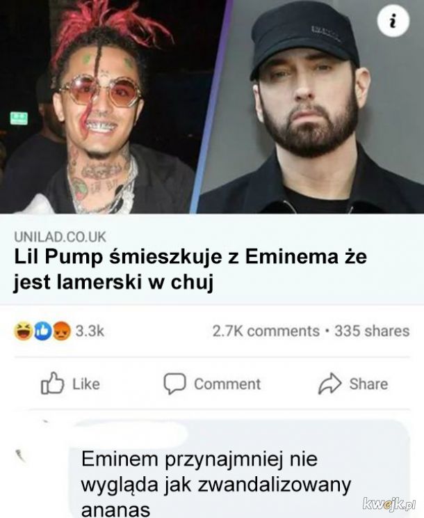Lil Pump śmieszuje z Eminema