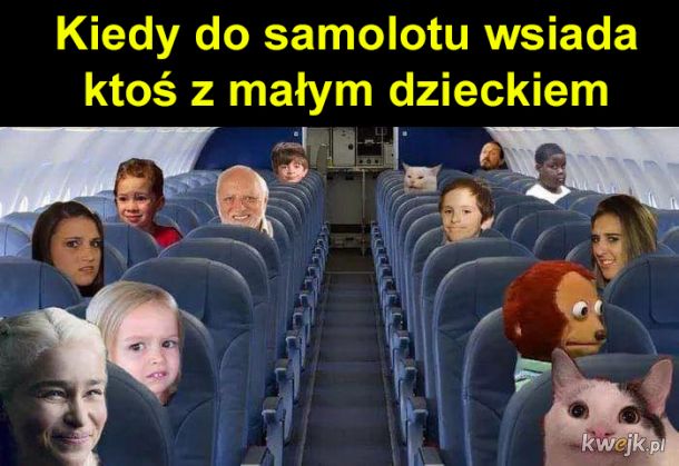 Małe dziecko w samolocie
