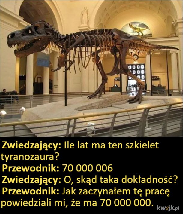Wiek szkieletu tyranozaura