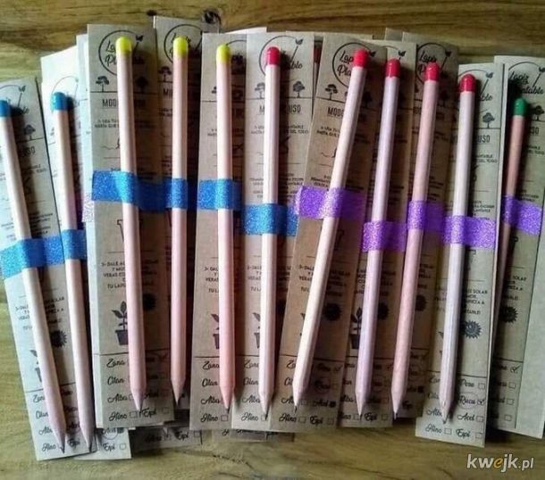 Ołówki z nasionami