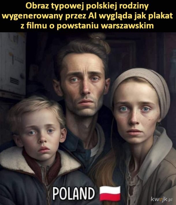 Typowa polska rodzina wg AI