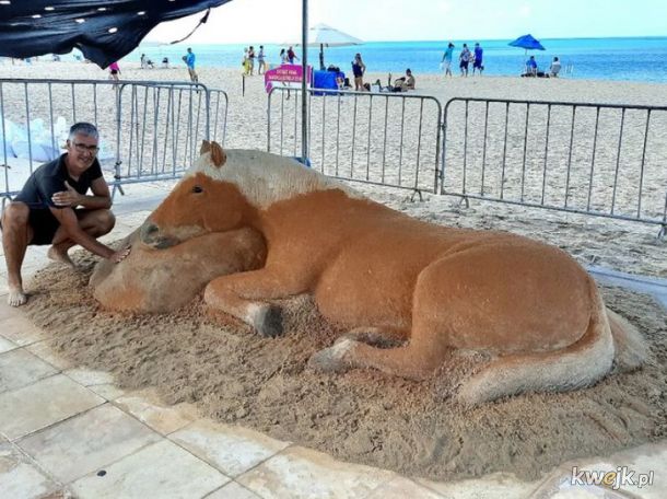 Niesamowite rzeźby z piasku autorstwa Andoniego Bastarriki
