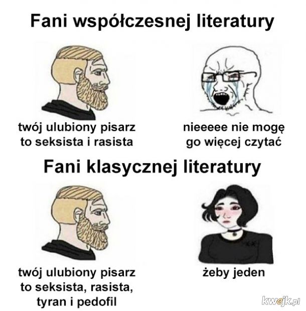 Fani współczesnej literatury vs. fani klasycznej literatury