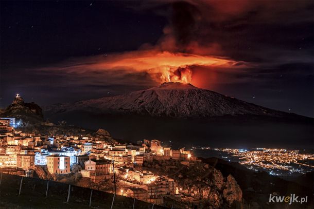 Wybuch wulkanu Etna/ Zdjęcie Fernando Famiani'ego