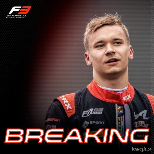 Polski Kierowca Piotr Wiśnicki trafia do Formuły 3, jest to poważny krok w stronę Formuły 1. Trzymamy kciuki za dobre występy!