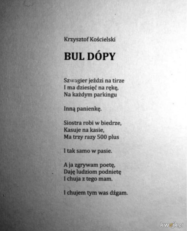 Krzysztof Kościelski "Bul dópy"