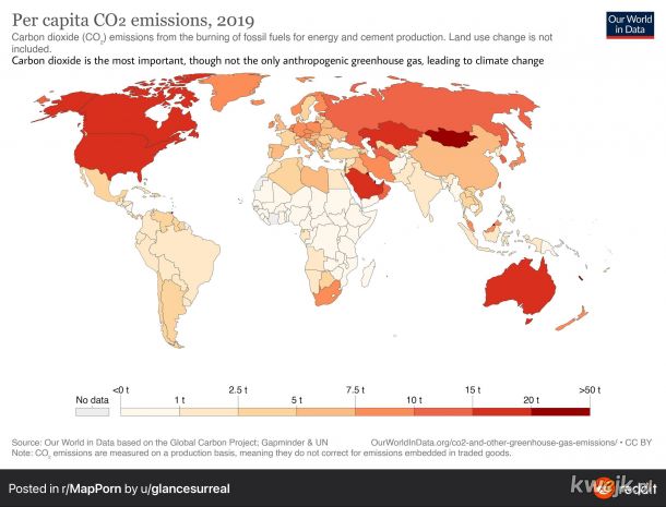 Emisje CO2 per capita
