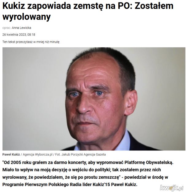 Ta szmata poczula sie urazona przez PO, wiec teraz zemsci sie na czly narodzie Polskim... Sqrwysyn!!!!