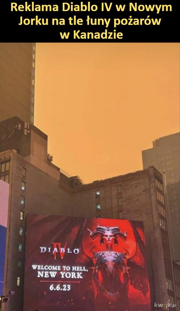 Reklama Diablo w Nowym Jorku
