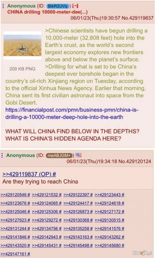 Do Chin chcą się dokopać. Tych prawdziwych.