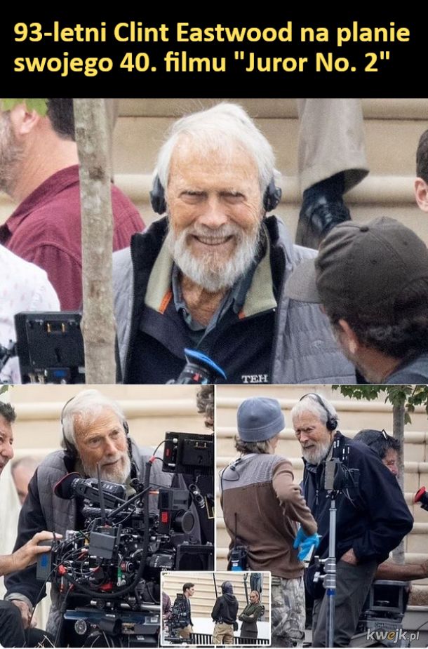 93-letni Clint Eastwood na planie swojego 40. filmu "Juror No. 2