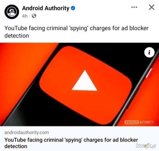 YouTube facing criminal "spying" charges for ad blocker detection