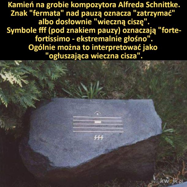 Kamień na grobie kompozytora Alfreda Schnittke