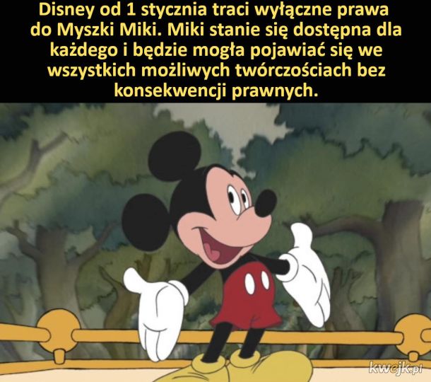 Disney od 1 stycznia traci wyłączne prawa  do Myszki Miki