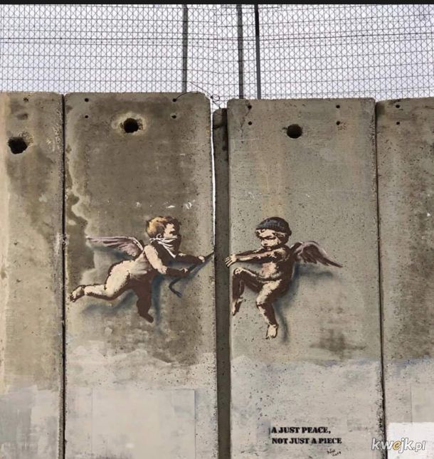 Gaza getto apartheid wall Banksy mural