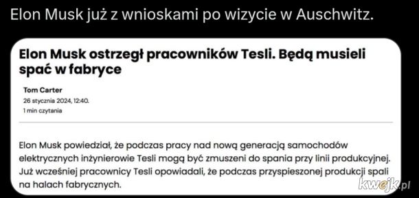 Wnioski Muska po wizycie w Polsce