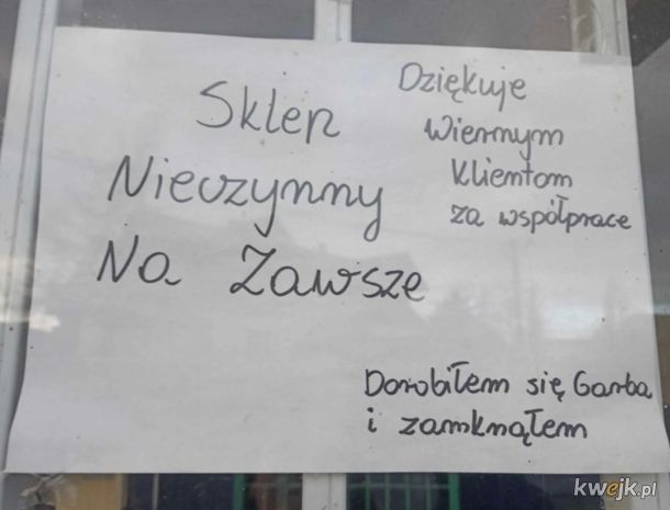 Wieś Łosiniec bez sklepu