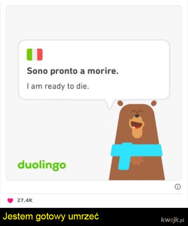Użytkownicy Duolingo dzielą się najdziwniejszymi zdaniami, na które się natknęli podczas nauki
