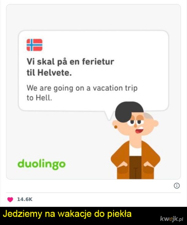 Użytkownicy Duolingo dzielą się najdziwniejszymi zdaniami, na które się natknęli podczas nauki, obrazek 8