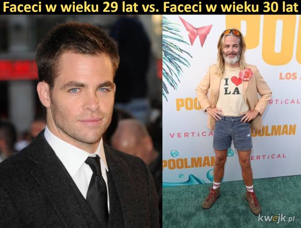 Faceci w wieku 29 lat vs. Faceci w wieku 30 lat