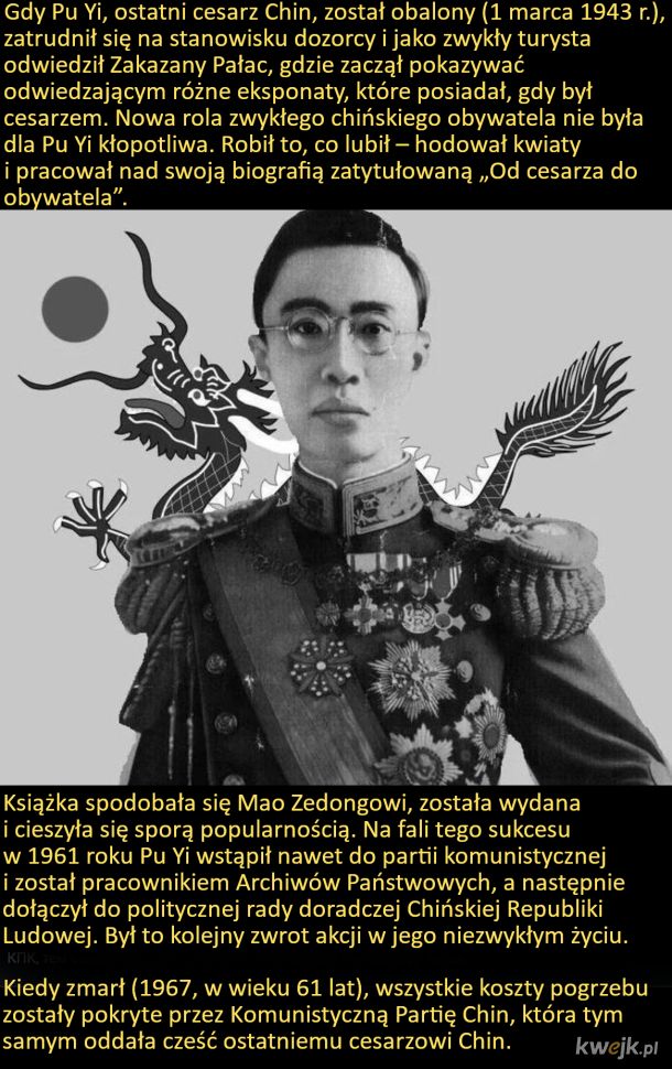 Pu Yi - ostatni cesarz Chin