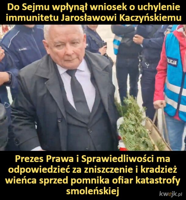 Uczylenie immunitetu Kaczyńskiego