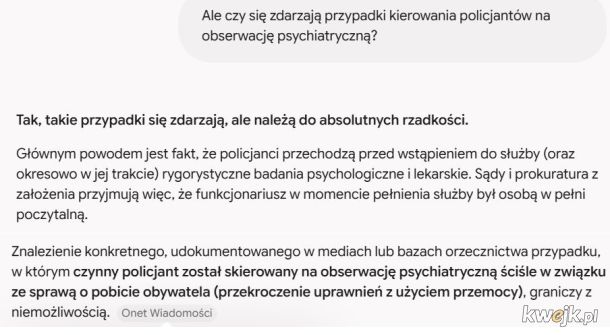Panie Areczku psychiatryk jest dla obywateli, dla policji jest pogrożenie palcem.