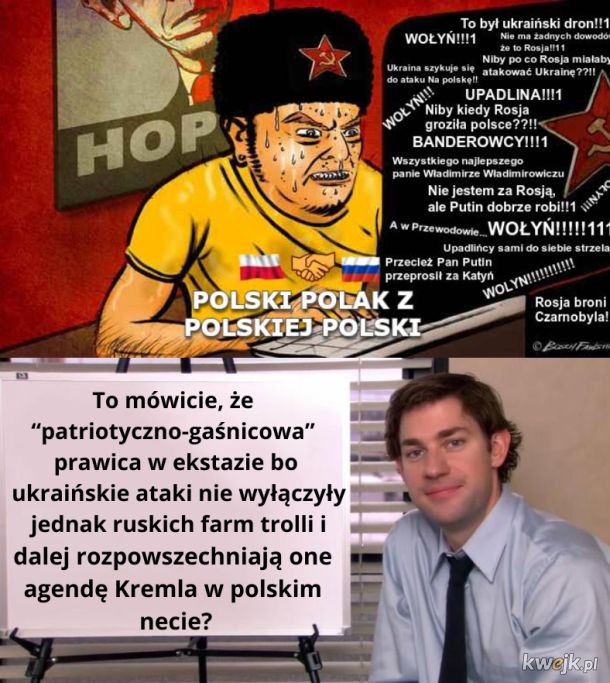 Niestety wyłącznie ruskich botów to fejk. Ale widać kto w Polsce o to najbardziej obsrał zbroję :)