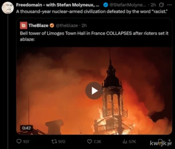 Ale się zrobił w tej Francji lewicowa, tolerancyjna i multikulturalna atmosfera...