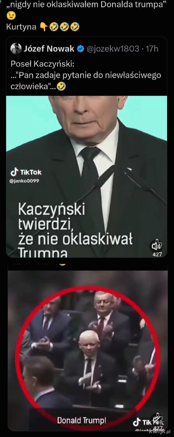 Karzeł zakłamany za rękę złapany krzyczy, że "to nie jego ręka"