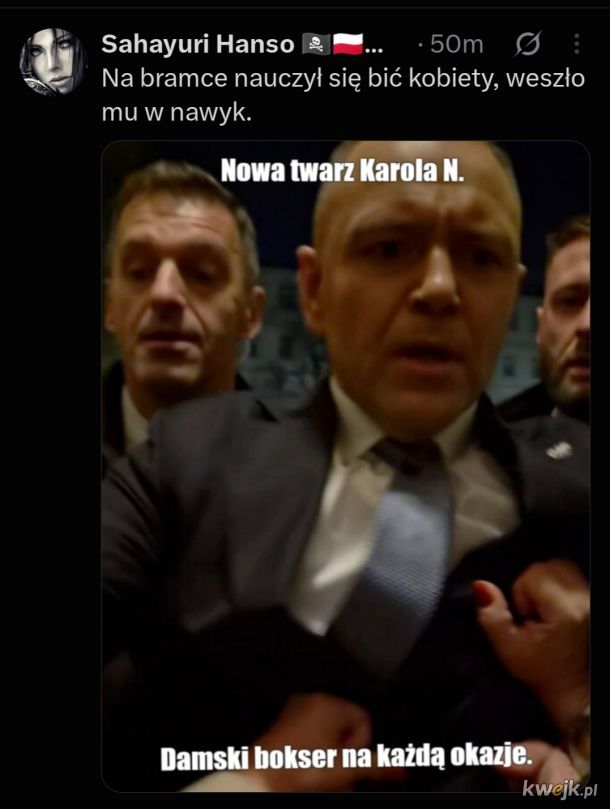 Bandyta ma w ślepiach strach