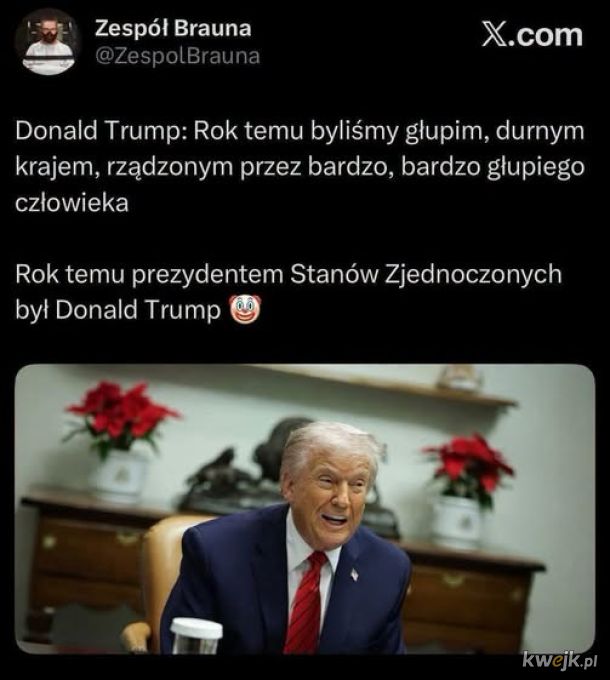 Donald znów odjechał.