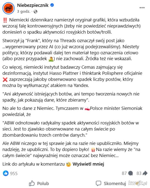 Propaganda oskarża propagandę o propagandę. Za Bugiem nie dojdziesz prawdy