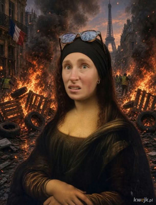 Zdziwiona francuska lewaczka bez łasiczki, autor nieznany