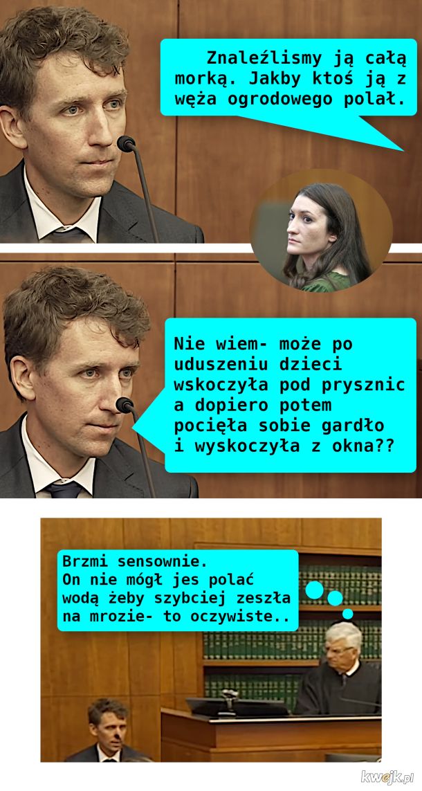 W ciagu 30 minut: udusiła dzieci, polała sie wodą, pocieła sobie ręce i gardło i rzuciła się z okna. A wcześniej na internecie sprawdziła gdzie jest tętnica szyjna- pielęgniarka z wieloletnim stażem.