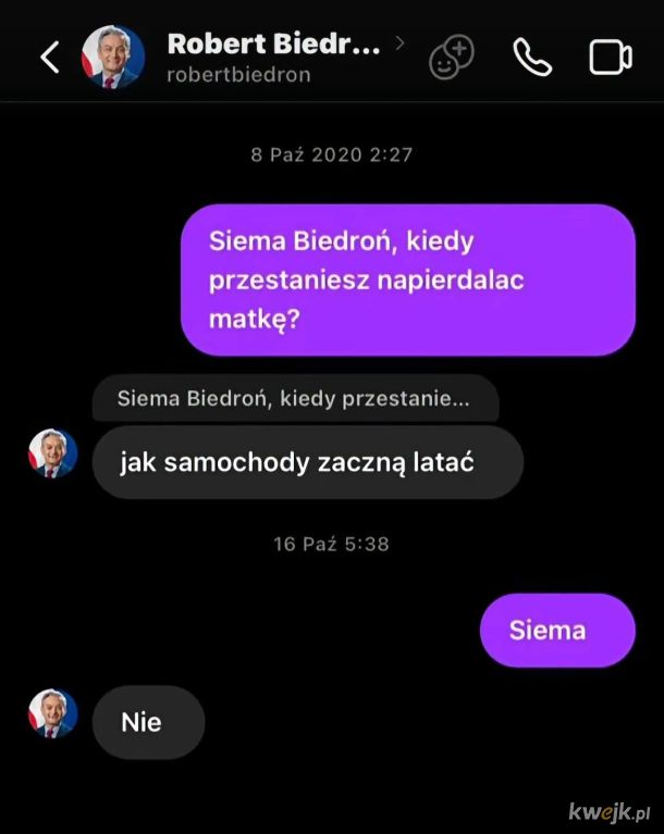 Myślał że to nigdy nie nastąpi