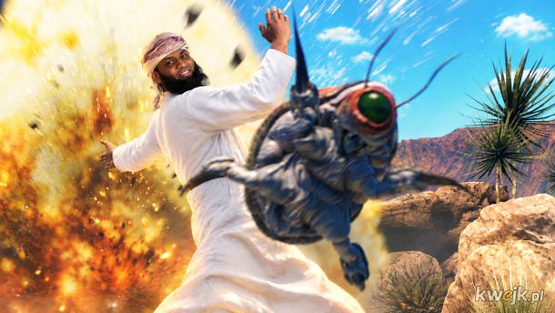 Zahran Hashim in Half Life Black Mesa throwing a Snark