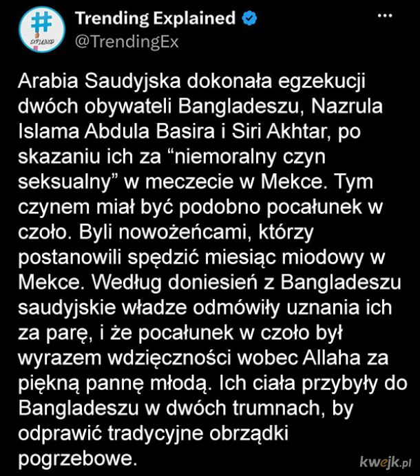 Tymczasem w Arabii Saudyjskiej