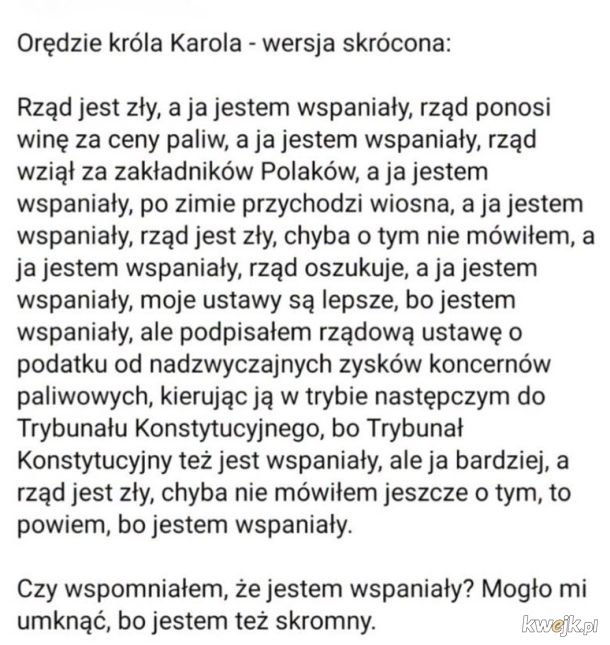ciemno wszędzie, głucho wszędzie to pierdykne Wam orendzie