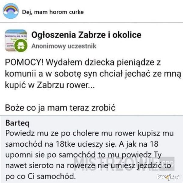 Glupi dzieciak, myslal ze dostanie pieniadze z komuni XD